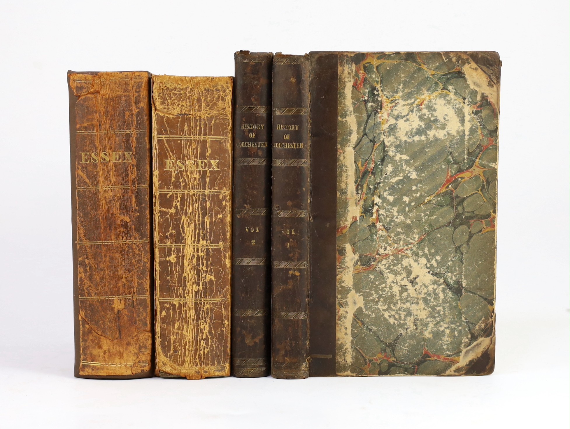 ESSEX - White, William - History, Gazetteer and Directory of the County of Essex, 2 vols, 1st & 2nd editions, 8vo, embossed calf, boards scuffed, London 1848 & 1863 and Cromwell, Thomas - History and Description of the A